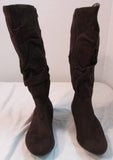 Lower East Side Brown Suede Faux Leather Boot