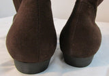 Lower East Side Brown Suede Faux Leather Boot