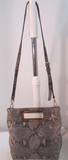 Michael Kors Brown Snakeskin Larger Clutch/Crossbody Bag