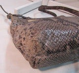 Michael Kors Brown Snakeskin Larger Clutch/Crossbody Bag