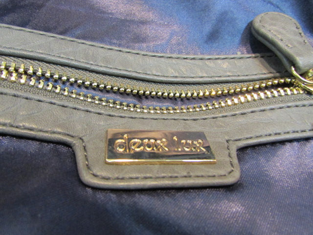Black Deux Lux Faux Leather Fringe Purse handbag lots of fringes fringed  FUN!!