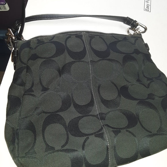 Green and black coach purse Clearance