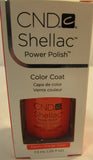 CND Shellac Brand Power Polish Color Coat “Electric Orange Color ” .25 oz