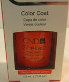 CND Shellac Brand Power Polish Color Coat “Electric Orange Color ” .25 oz