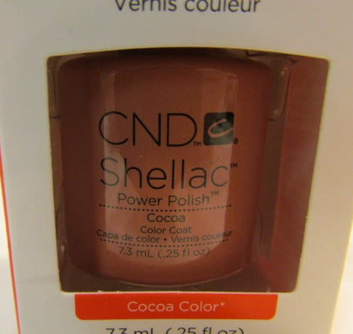 CND Shellac Brand Power Polish Color Coat “Cocoa Color” .25 oz