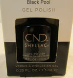 CND Shellac Brand Gel Polish “Black Pool” .25 oz