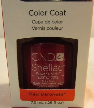 CND Shellac Brand Power Polish Color Coat “Red Baroness” .25 oz