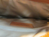 Talbots Carmel Quilted Suede Satchel