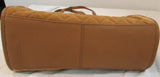 Talbots Carmel Quilted Suede Satchel