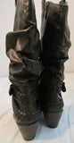 Faded Glory Brown Faux Leather Slouch Boots