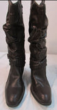 Faded Glory Brown Faux Leather Slouch Boots