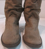 Brash Taupe Suede Slouch Ankle Boots