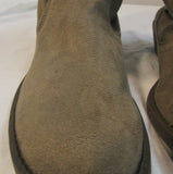 Brash Taupe Suede Slouch Ankle Boots
