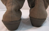 Brash Taupe Suede Slouch Ankle Boots