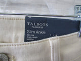 Talbots Flawless Slim Ankle Off-White Jeans - Petite