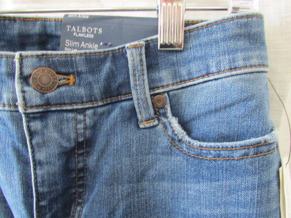 Talbots Flawless Slim Ankle Jeans Washed out Denim - Petite