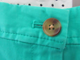 Talbots Green Girlfriend Chino 6" Linen Shorts - Petite