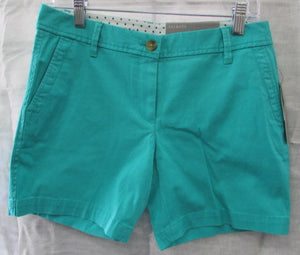Talbots Green Girlfriend Chino 6" Linen Shorts - Petite