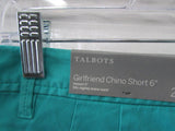 Talbots Green Girlfriend Chino 6" Linen Shorts - Petite