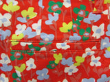 Talbots Red with Flowers Girlfriend Chino 6" Linen Shorts - Petite