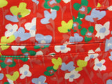 Talbots Red with Flowers Girlfriend Chino 6" Linen Shorts - Petite