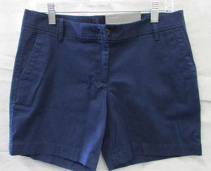 Talbots Navy Blue Girlfriend Chino 6" Linen Shorts - Petite