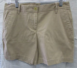 Talbots Tan Girlfriend Chino 6" Linen Shorts - Petite