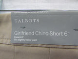 Talbots Tan Girlfriend Chino 6" Linen Shorts - Petite
