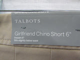 Talbots Tan Girlfriend Chino 6" Linen Shorts - Petite