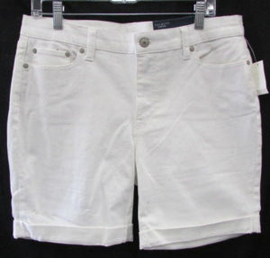 Talbots Flawless White Denim 7.5" Girlfriend Short - Petite
