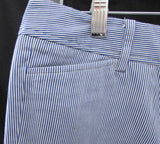 Talbots Blue/White Stripes 9.5" Perfect Linen Short - Petite