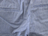 Talbots Blue/White Stripes 9.5" Perfect Linen Short - Petite