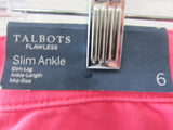 Talbots Flawless Slim Ankle Hot Pink Jeans