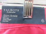 Talbots Flawless Slim Ankle Hot Pink Jeans