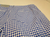 Talbots Blue/White Checked 9.5" Perfect Linen Short - Petite