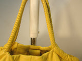 Michael Kors Large Mustard Yellow Braided Grommet Bag
