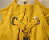 Michael Kors Large Mustard Yellow Braided Grommet Bag