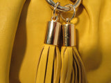 Michael Kors Large Mustard Yellow Braided Grommet Bag