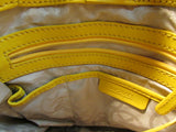 Michael Kors Large Mustard Yellow Braided Grommet Bag