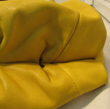 Michael Kors Large Mustard Yellow Braided Grommet Bag