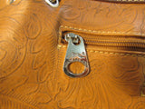 Montana West Brown Leather Studded Western Style Shoulder Bag