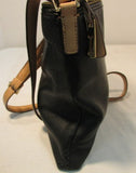 Isaac Mizrahi New York Black Leather Crossbody Purse