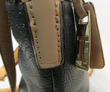 Isaac Mizrahi New York Black Leather Crossbody Purse