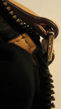 Isaac Mizrahi New York Black Leather Crossbody Purse