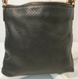 Isaac Mizrahi New York Black Leather Crossbody Purse