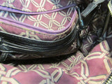 Perlina New York Gun steel Gray With Black Trim Leather Shoulder Bag