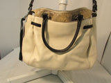Aimee Kestenberg Cream Pebble Leather Satchel