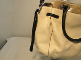 Aimee Kestenberg Cream Pebble Leather Satchel