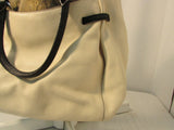 Aimee Kestenberg Cream Pebble Leather Satchel