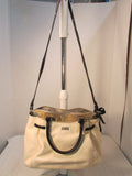 Aimee Kestenberg Cream Pebble Leather Satchel